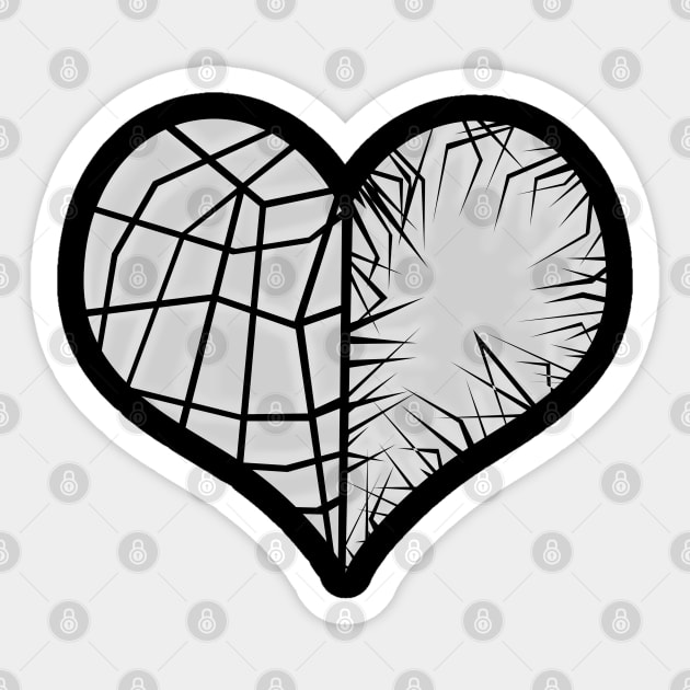 White Heart - Broken Hearts Sticker by ArtsoftheHeart